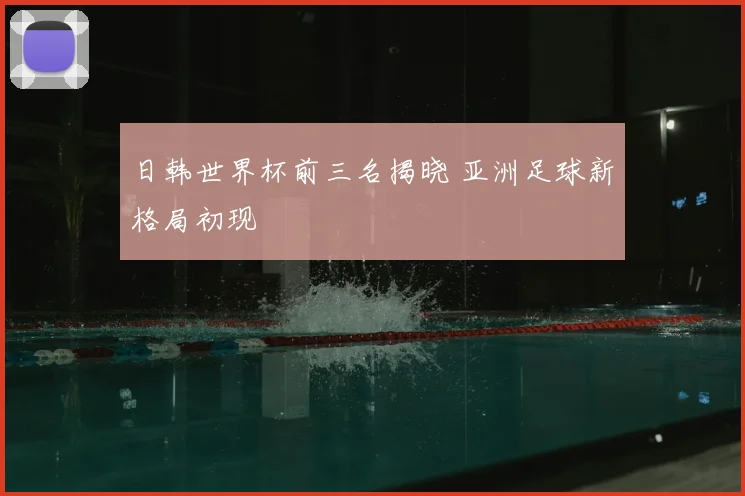 日韩世界杯前三名揭晓 亚洲足球新格局初现